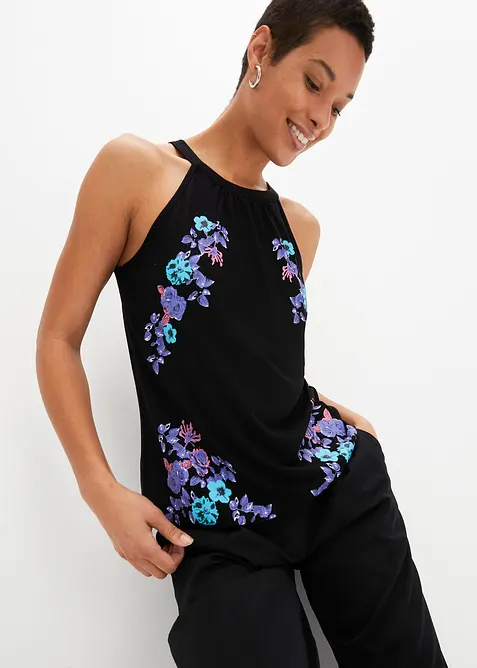 Ermeløs topp i lett viskosemiks, bonprix