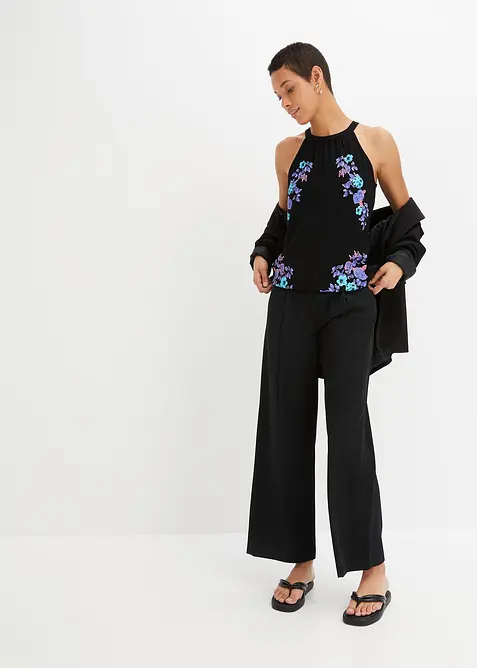 Ermeløs topp i lett viskosemiks, bonprix