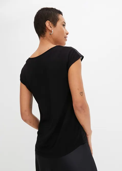 Topp med blondebesetning, bonprix