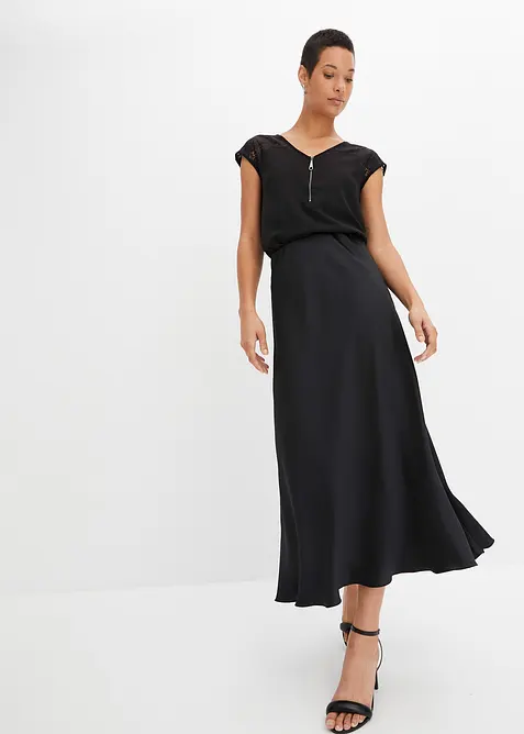 Topp med blondebesetning, bonprix