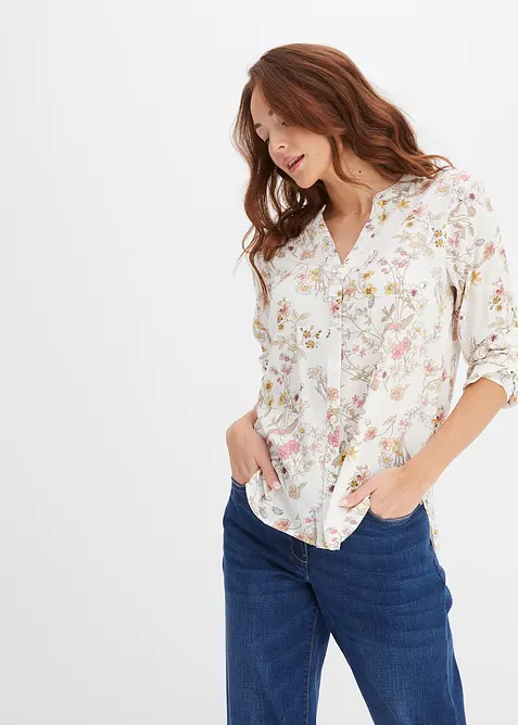 Bluse i 100% viskose, bonprix