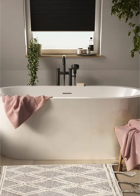 Badematte med dekorative frynser, bonprix