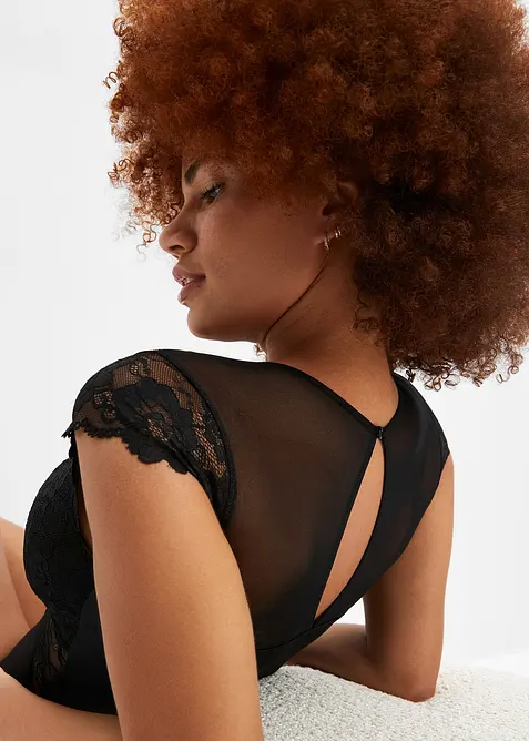 Body uten b&oslash;yle med delikat blonde, bonprix