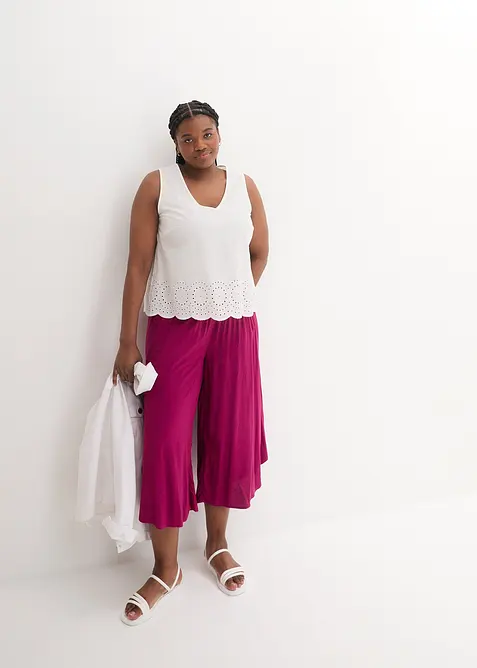 Legglang culotte av myk viskose, bonprix