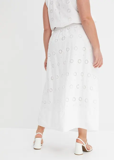 Maxiskjørt av økologisk bomull, bonprix