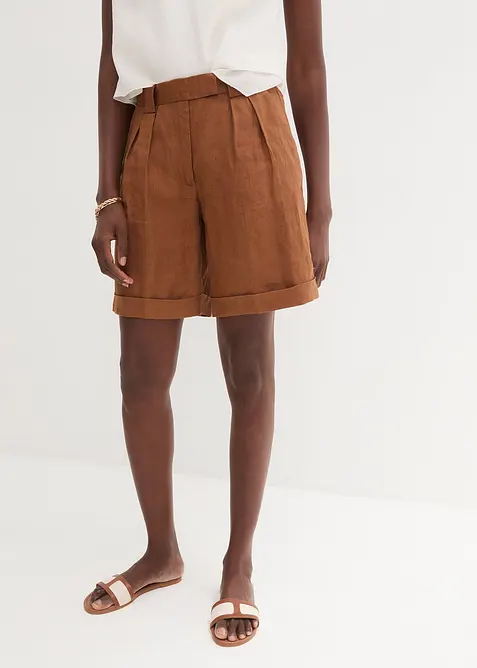 Bermudashorts i 100% lin, bonprix