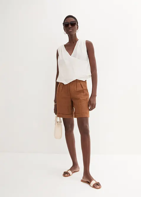 Bermudashorts i 100% lin, bonprix