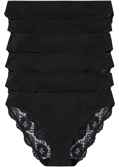 Truse med blonder (6-pack), bonprix