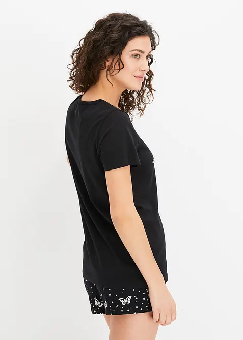 Kort pyjamas i 100% bomull, bonprix