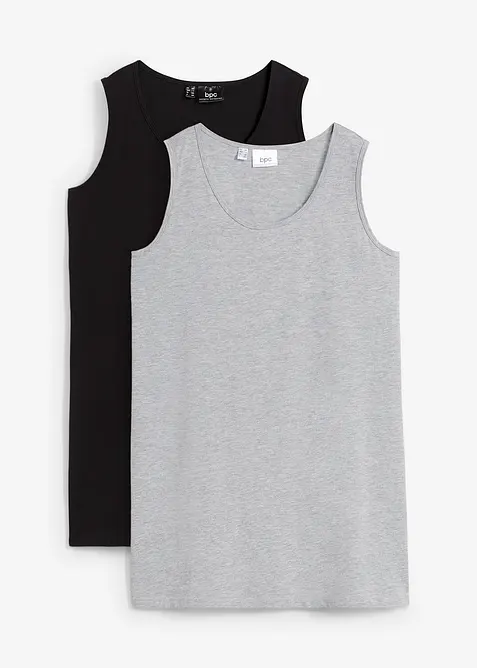 Lang singlet (2-pack), bonprix