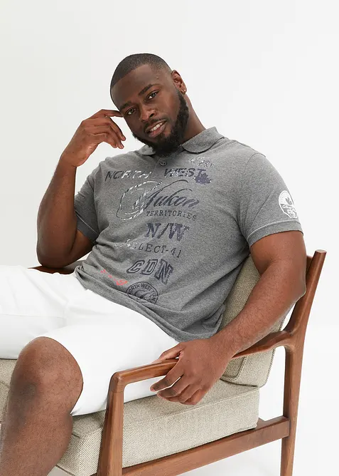 Kortermet poloskjorte i jersey, bonprix