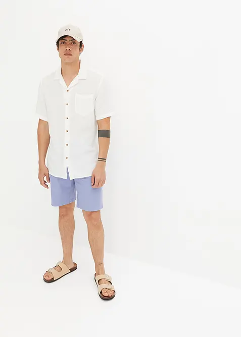 Kortermet musselin-skjorte, bonprix