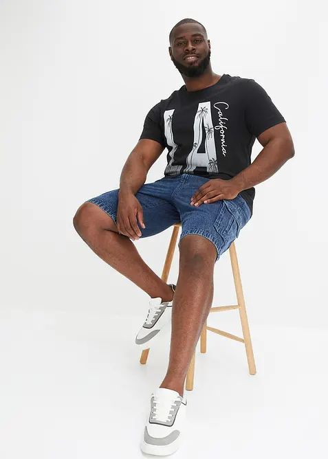 T-skjorte i økologisk bomull, Slim Fit, bonprix