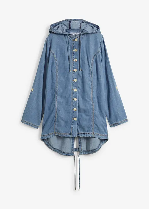 Skjortejakke med kj&oslash;lende lin, bonprix