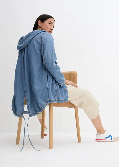 Skjortejakke med kj&oslash;lende lin, bonprix