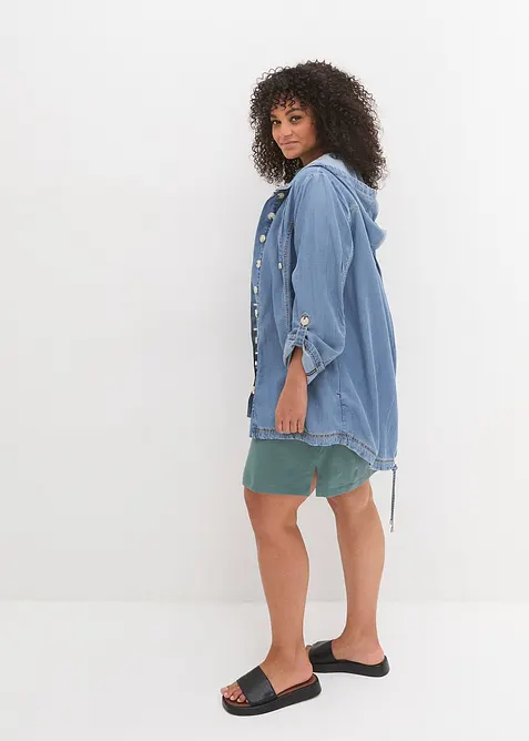 Skjortejakke med kj&oslash;lende lin, bonprix