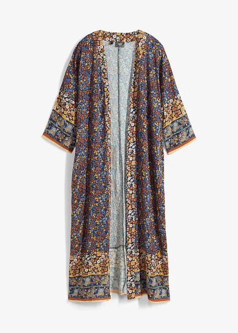 Lett kåpe i viskose og bluselook, bonprix