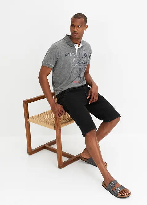 Kortermet poloskjorte i jersey, bonprix