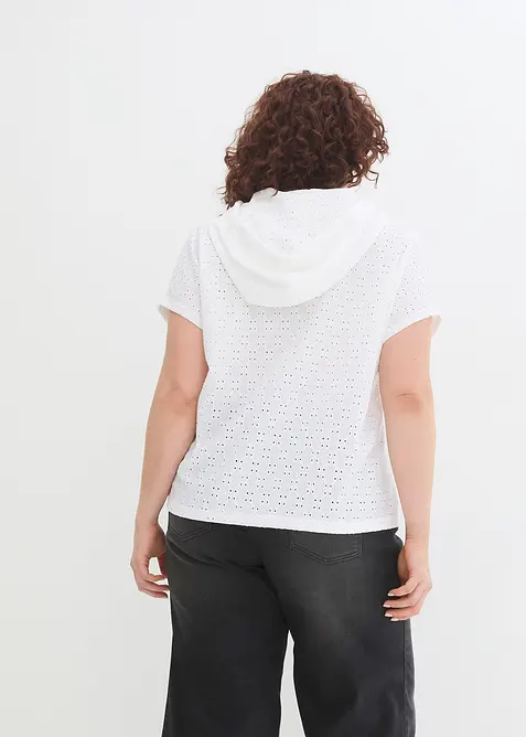 Henley-shirt med hette, bonprix