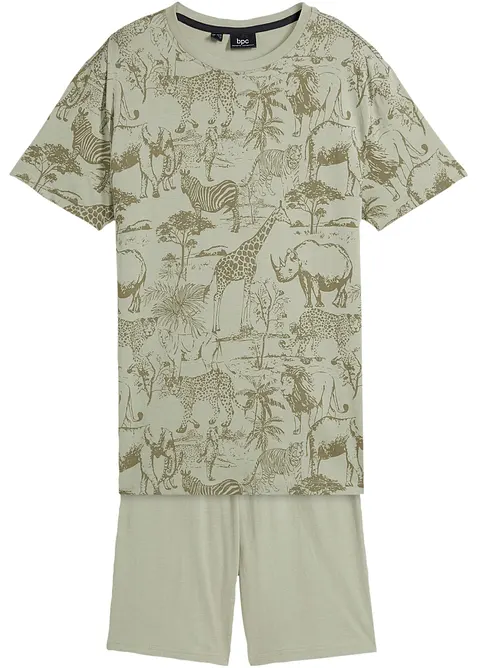 T-skjorte og bermudashorts i økologisk bomull (2-delt sett), bonprix