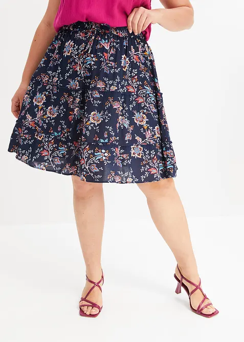 Miniskjørt i lett viskose, bonprix