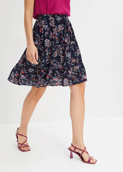 Miniskjørt i lett viskose, bonprix