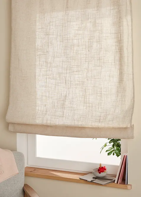 Liftgardin i lin-look, bonprix