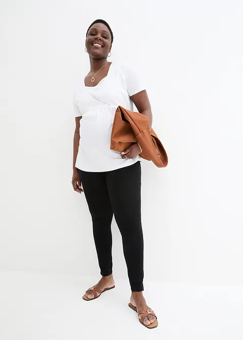 Mammaleggings i myk økologisk bomull, bonprix