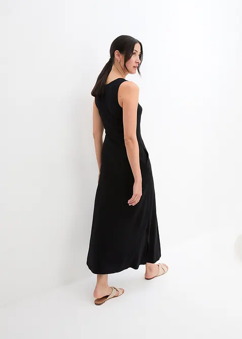 Maxikjole i bomull og viskose, bonprix