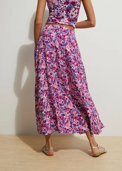 Maxiskjørt i 100% viskose, bonprix