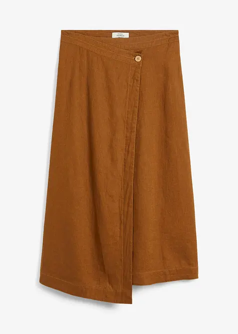 Omslagsskj&oslash;rt i 100% lin, bonprix