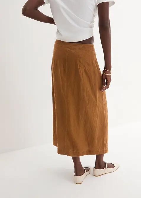 Omslagsskj&oslash;rt i 100% lin, bonprix