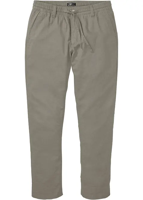 Regular Fit-chinos med lin, Straight, bonprix