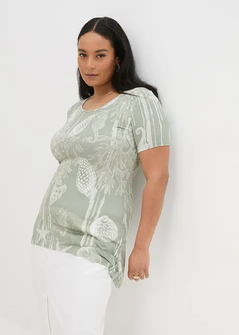 Lang topp i myk viskosemiks, bonprix