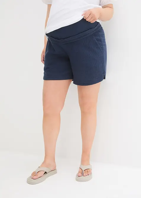 Mammashorts i 100% bomullsmusselin, bonprix