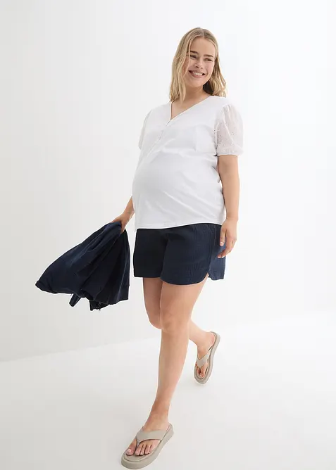 Mammashorts i 100% bomullsmusselin, bonprix