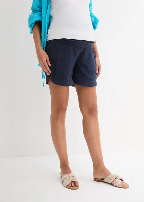 Mammashorts i 100% bomullsmusselin, bonprix
