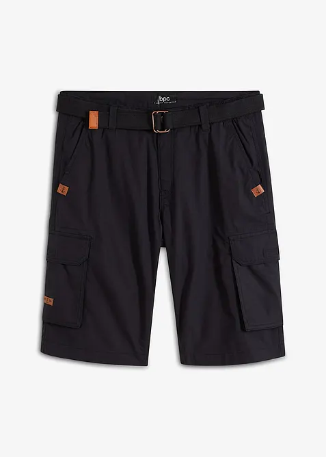 Cargo-bermuda med komfortlinning og belte, Regular Fit, bonprix