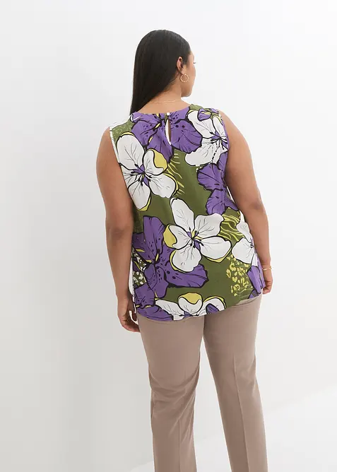 Blusetopp i viskose, bonprix