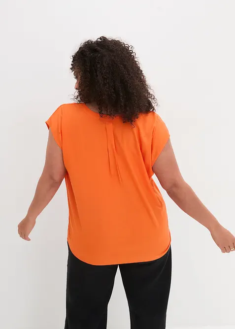 Kortermet bluse med V-hals, bonprix