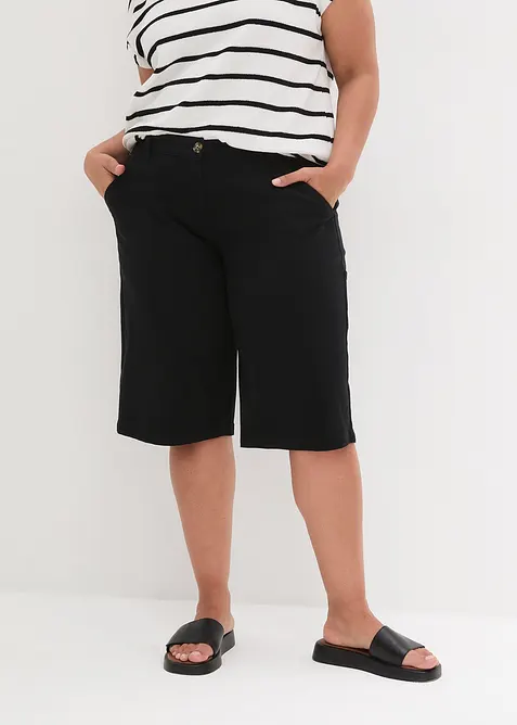 Knelang bermuda i bomull med Utility-Details, bonprix