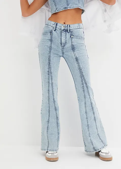 Jeans med sleng High Waist, bonprix