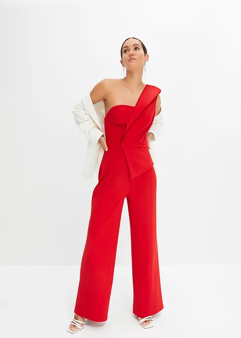 Jumpsuit i strukturert krepp, bonprix