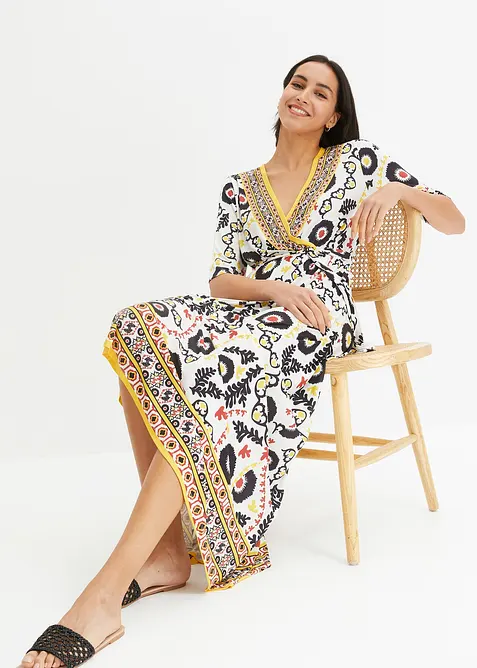 Jerseykjole med knytebelte, bonprix