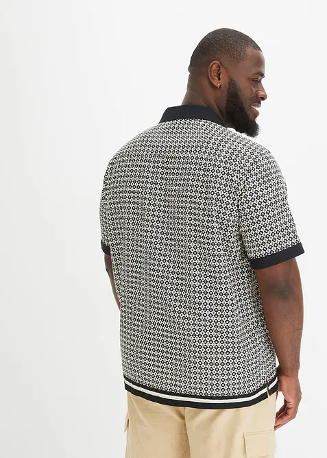 Kortermet skjorte med lin, bonprix