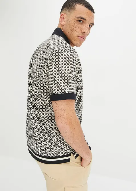 Kortermet skjorte med lin, bonprix