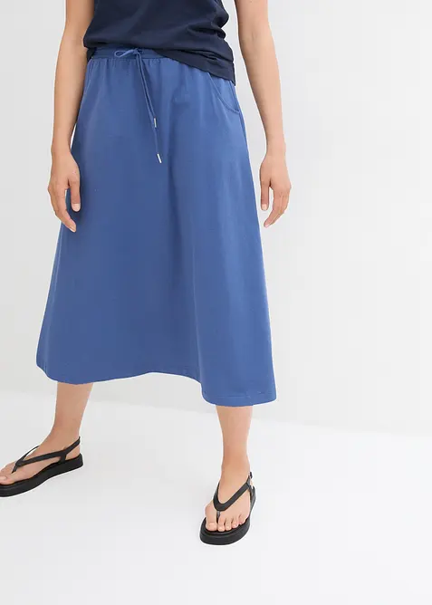 Jerseyskj&oslash;rt i bomullsmiks, bonprix