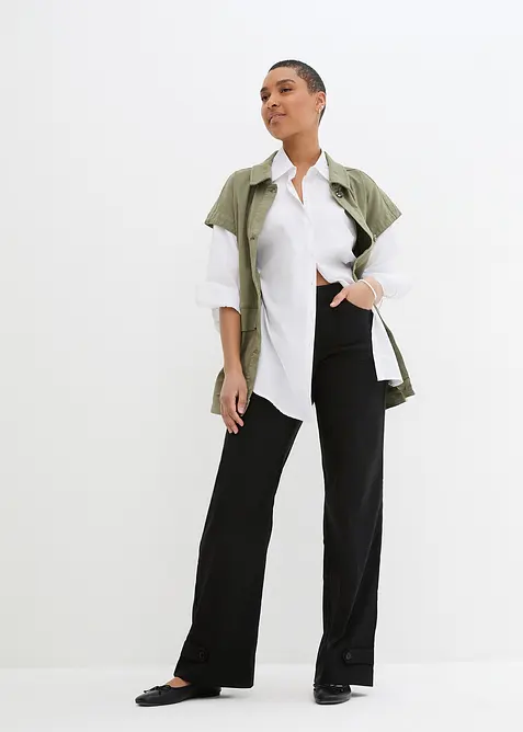 Bukse i bengalin med stretch og komfortlinning, bonprix