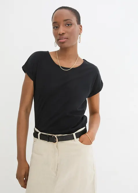 Topp med silkeandel, bonprix