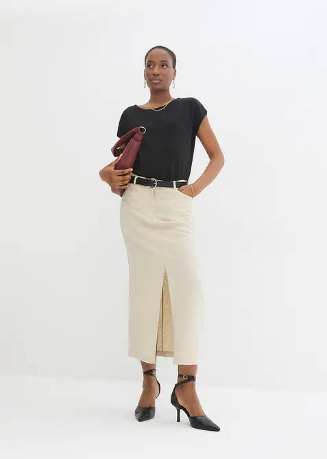 Topp med silkeandel, bonprix